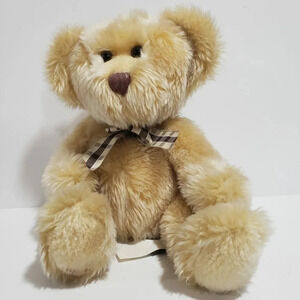 Russ Berrie Kipling Stuffed Plush Teddy  bear,Light brown/Tan.